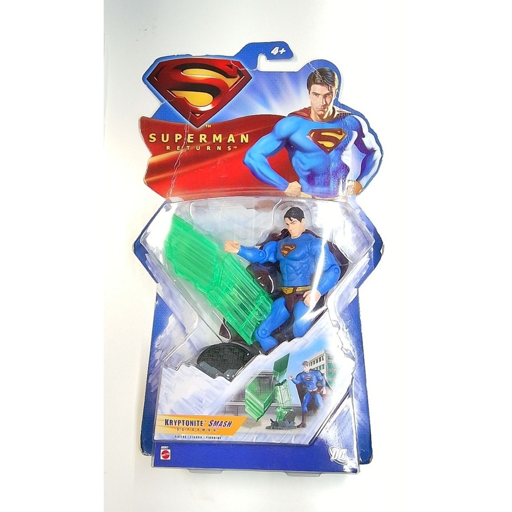 MATTEL Superman Returns Kryptonite Smash Figure Carded 2006 DC 4+ Toy
